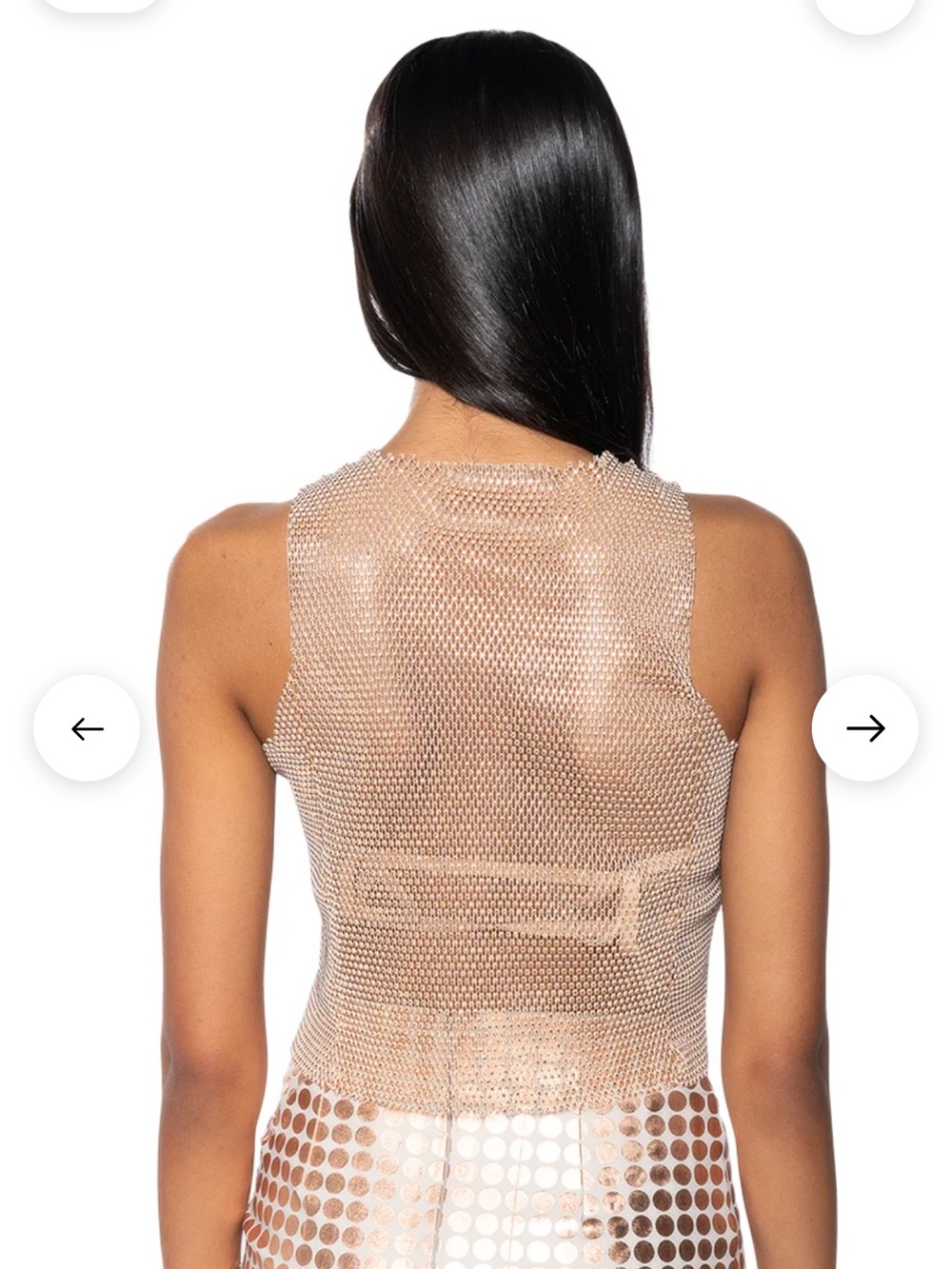 ZELDA RHINESTONE MESH SLEEVELESS TOP - Picture 2 of 3